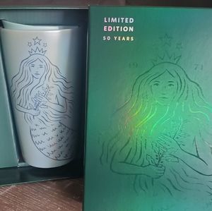 STARBUCKS 50TH Anniversary NIB ceramic travel mug *